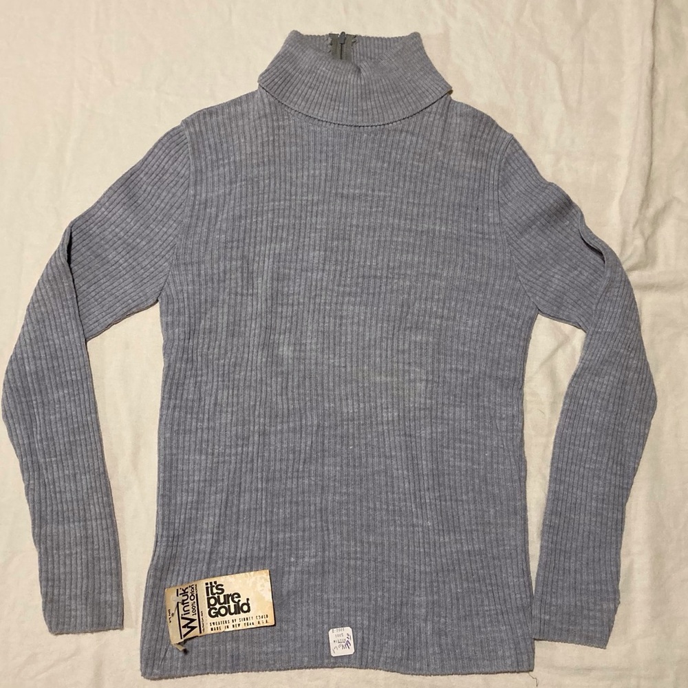Vintage Sidney Gould Women's Gray Turtleneck Sweater | Dead Stock - NWT